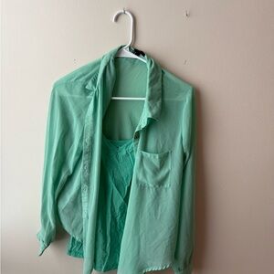Forever 21 Mint Green Blouse